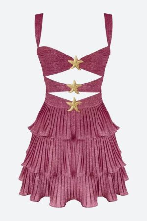 Quick Outfits, Modest Fashion Outfits Ideas Starfish Glitter Mini Dress