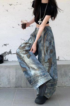 Quick Outfits, Modest Fashion Outfits Ideas Stitch Baggy Jeans