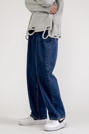 Quick Outfits, Modest Fashion Outfits Ideas Straight Leg Mid Rise Baggy Jeans