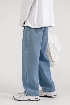 Quick Outfits, Modest Fashion Outfits Ideas Straight Leg Mid Rise Baggy Jeans