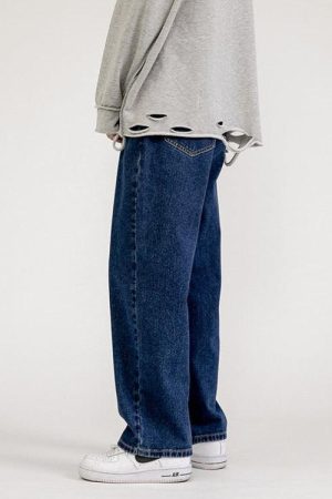 Quick Outfits, Modest Fashion Outfits Ideas Straight Leg Mid Rise Baggy Jeans