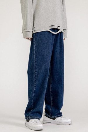 Quick Outfits, Modest Fashion Outfits Ideas Straight Leg Mid Rise Baggy Jeans
