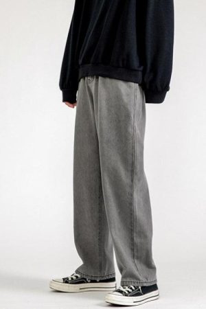 Quick Outfits, Modest Fashion Outfits Ideas Straight Leg Mid Rise Baggy Jeans