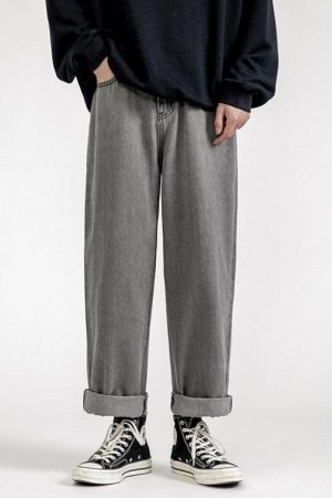 Quick Outfits, Modest Fashion Outfits Ideas Straight Leg Mid Rise Baggy Jeans