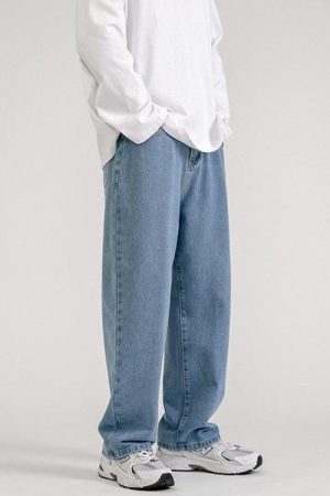 Quick Outfits, Modest Fashion Outfits Ideas Straight Leg Mid Rise Baggy Jeans