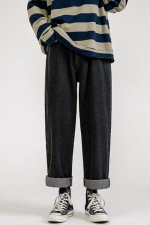 Quick Outfits, Modest Fashion Outfits Ideas Straight Leg Mid Rise Baggy Jeans