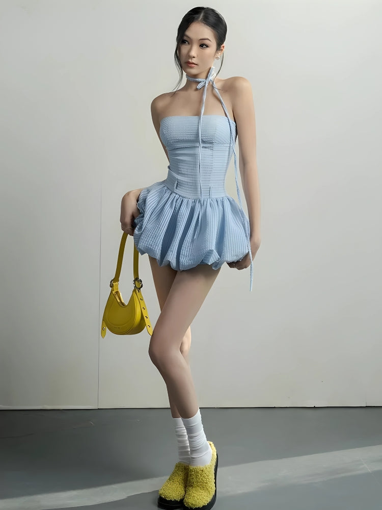 Quick Outfits, Modest Fashion Outfits Ideas Strapless Bubble Mini Dress Quick Outfits, Modest Fashion Outfits Ideas Strapless Bubble Mini Dress