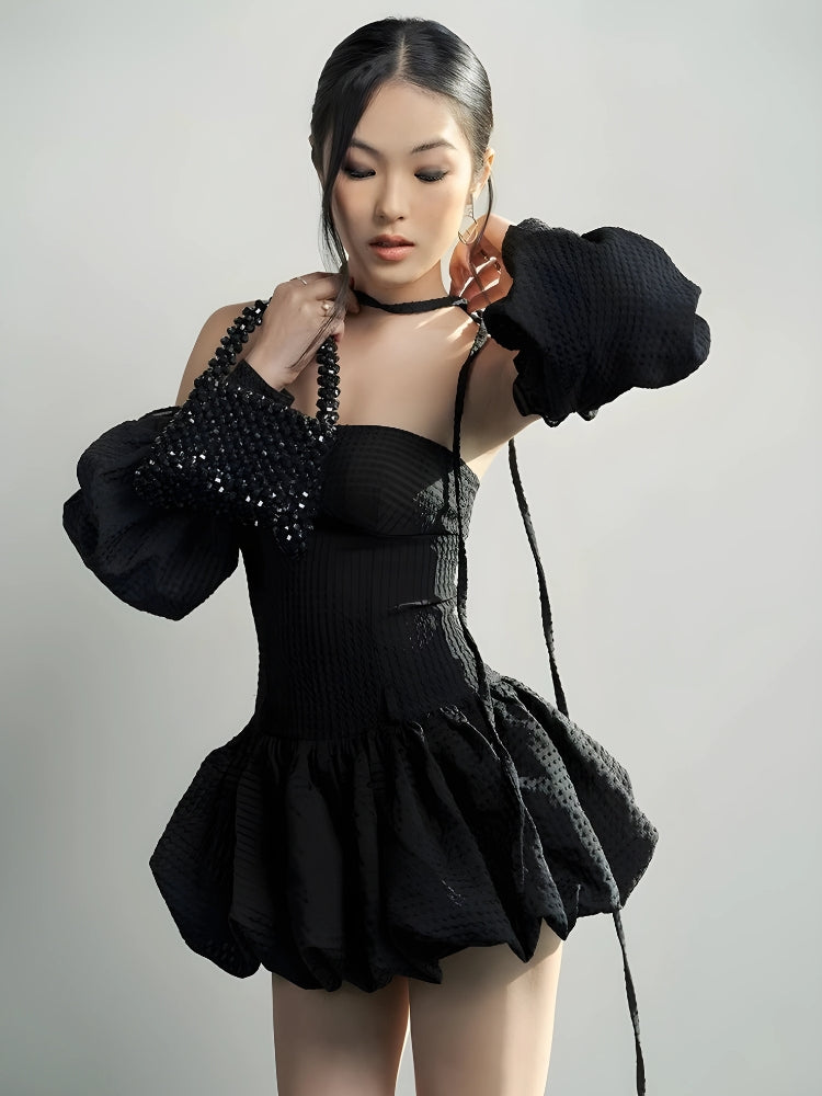 Quick Outfits, Modest Fashion Outfits Ideas Strapless Bubble Mini Dress Quick Outfits, Modest Fashion Outfits Ideas Strapless Bubble Mini Dress