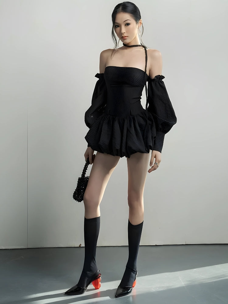 Quick Outfits, Modest Fashion Outfits Ideas Strapless Bubble Mini Dress Quick Outfits, Modest Fashion Outfits Ideas Strapless Bubble Mini Dress