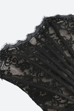 Quick Outfits, Modest Fashion Outfits Ideas Strapless Lace Mini Dress