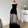 Quick Outfits, Modest Fashion Outfits Ideas Strapless Sheer Maxi Dress