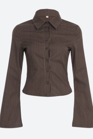 Quick Outfits, Modest Fashion Outfits Ideas Striped Button Down Shirt