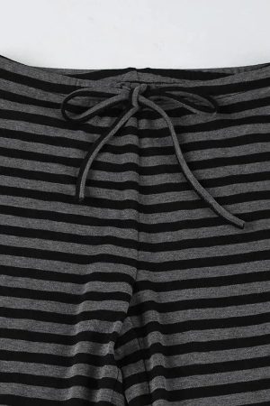 Quick Outfits, Modest Fashion Outfits Ideas Striped Flare Sweatpants