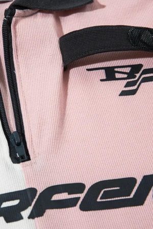 Quick Outfits, Modest Fashion Outfits Ideas Striped Half Zip-Up Jersey Top