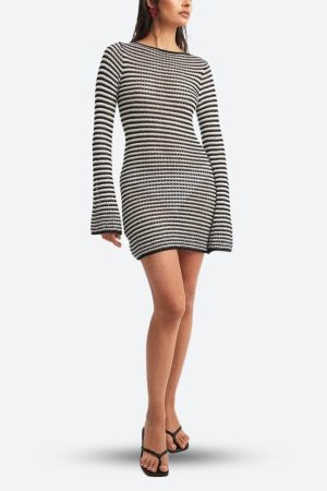 Quick Outfits, Modest Fashion Outfits Ideas Striped Mini Dress