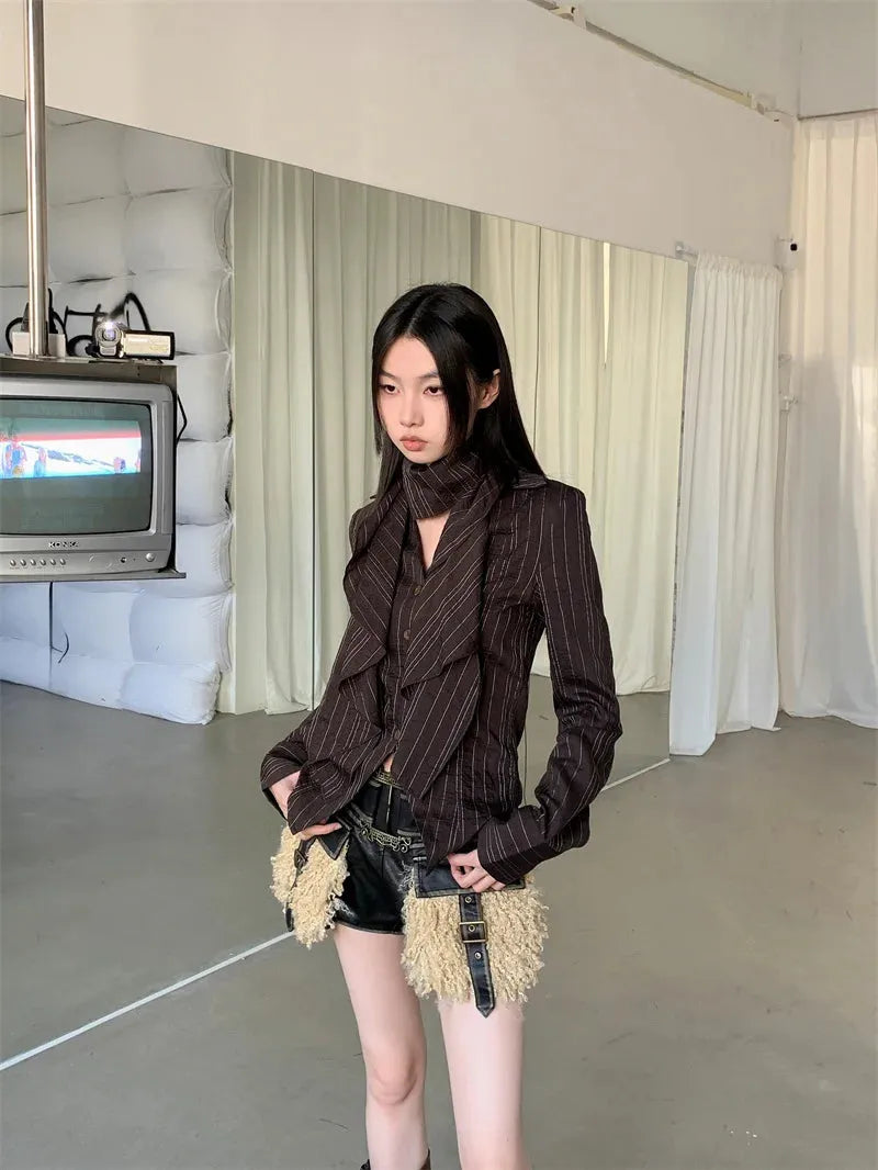 Quick Outfits, Modest Fashion Outfits Ideas Striped Neck Tie Shirt Quick Outfits, Modest Fashion Outfits Ideas Striped Neck Tie Shirt