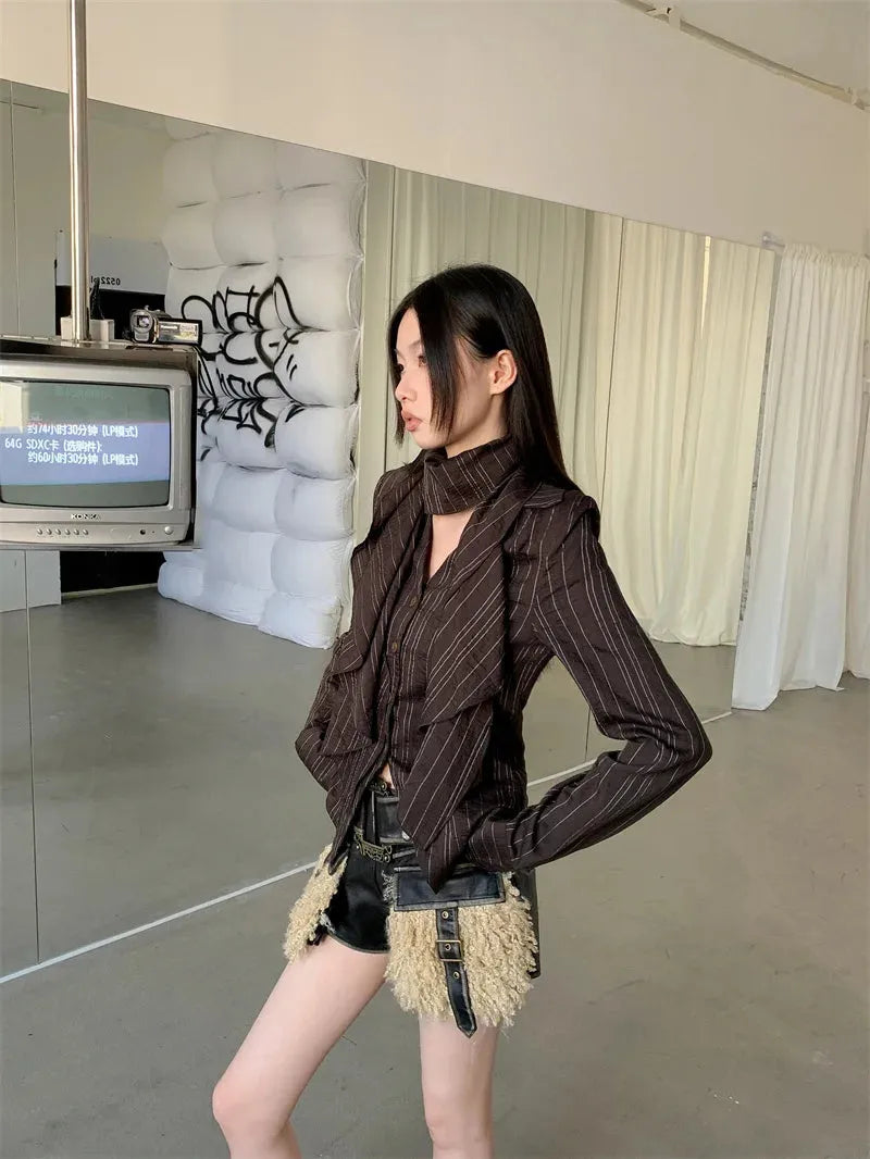 Quick Outfits, Modest Fashion Outfits Ideas Striped Neck Tie Shirt Quick Outfits, Modest Fashion Outfits Ideas Striped Neck Tie Shirt