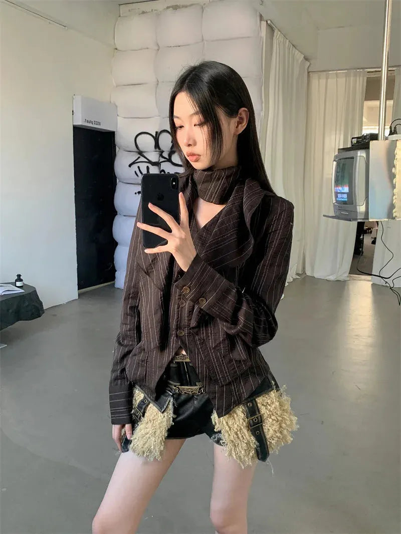 Quick Outfits, Modest Fashion Outfits Ideas Striped Neck Tie Shirt Quick Outfits, Modest Fashion Outfits Ideas Striped Neck Tie Shirt