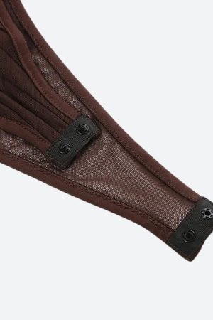 Quick Outfits, Modest Fashion Outfits Ideas Striped Sheer Bodysuit