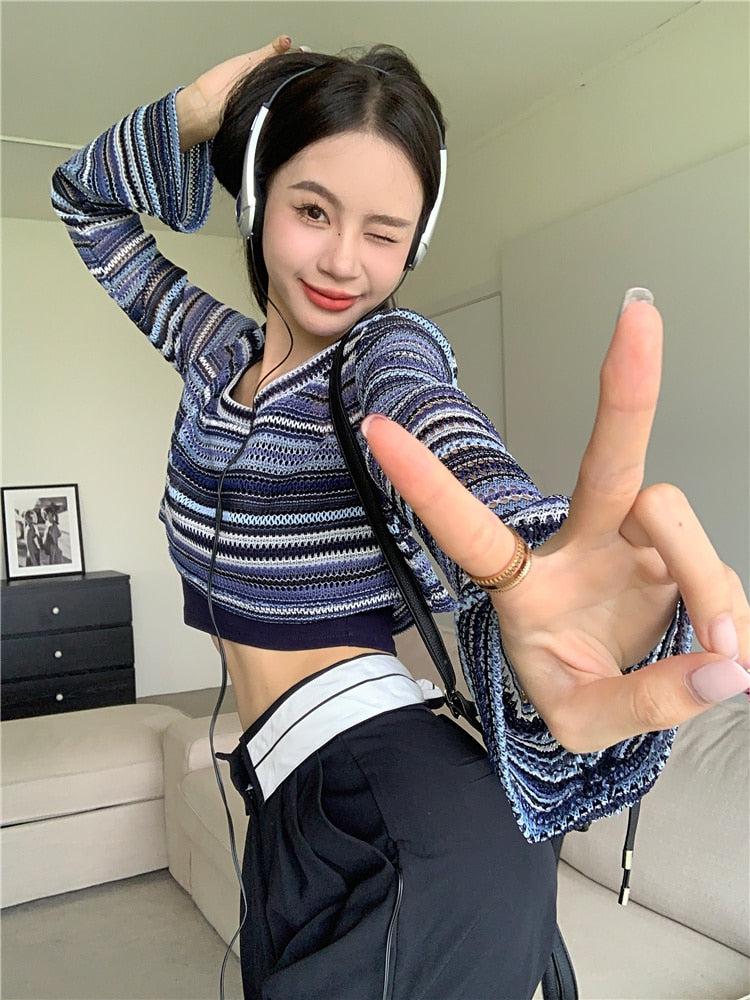 Quick Outfits, Modest Fashion Outfits Ideas Striped Wide Neck Crop Sweater Quick Outfits, Modest Fashion Outfits Ideas Striped Wide Neck Crop Sweater