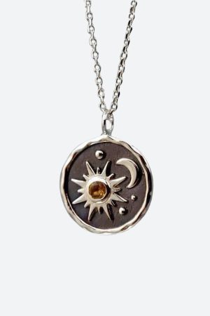 Quick Outfits, Modest Fashion Outfits Ideas Sun Moon Charm Necklace