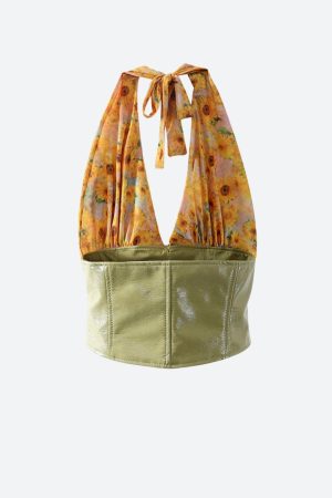 Quick Outfits, Modest Fashion Outfits Ideas Sunflower Halter Top