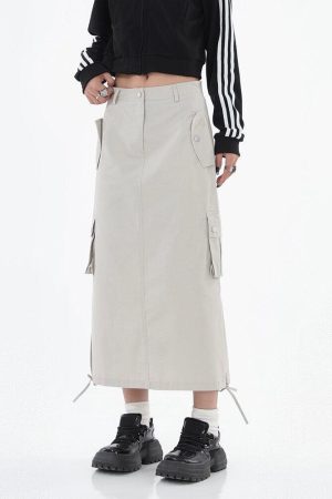 Quick Outfits, Modest Fashion Outfits Ideas Tech Parachute Maxi Skirt
