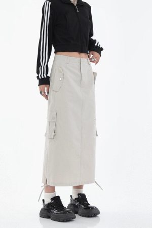 Quick Outfits, Modest Fashion Outfits Ideas Tech Parachute Maxi Skirt