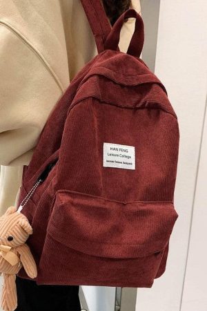 Quick Outfits, Modest Fashion Outfits Ideas Teddy Bear Corduroy School Backpack