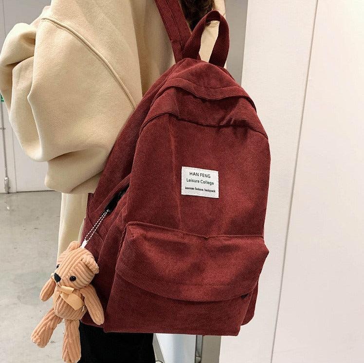 Quick Outfits, Modest Fashion Outfits Ideas Teddy Bear Corduroy School Backpack Quick Outfits, Modest Fashion Outfits Ideas Teddy Bear Corduroy School Backpack