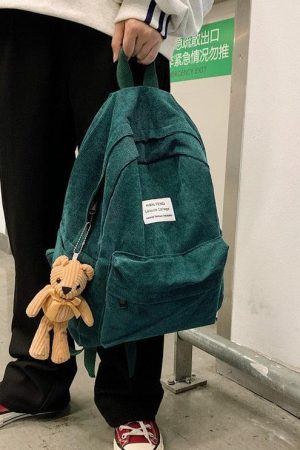 Quick Outfits, Modest Fashion Outfits Ideas Teddy Bear Corduroy School Backpack