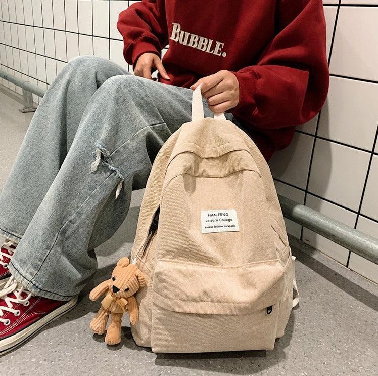 Quick Outfits, Modest Fashion Outfits Ideas Teddy Bear Corduroy School Backpack Quick Outfits, Modest Fashion Outfits Ideas Teddy Bear Corduroy School Backpack