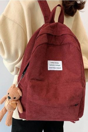 Quick Outfits, Modest Fashion Outfits Ideas Teddy Bear Corduroy School Backpack