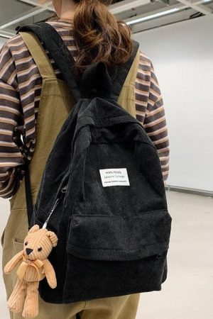 Quick Outfits, Modest Fashion Outfits Ideas Teddy Bear Corduroy School Backpack