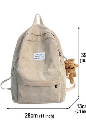 Quick Outfits, Modest Fashion Outfits Ideas Teddy Bear Corduroy School Backpack