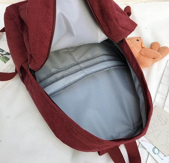 Quick Outfits, Modest Fashion Outfits Ideas Teddy Bear Corduroy School Backpack Quick Outfits, Modest Fashion Outfits Ideas Teddy Bear Corduroy School Backpack