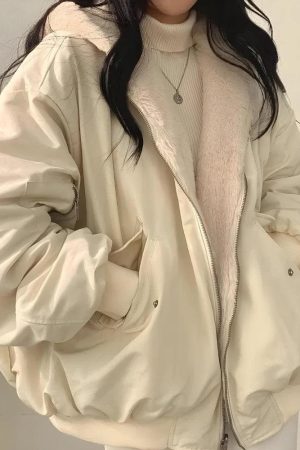 Quick Outfits, Modest Fashion Outfits Ideas Teddy Reversible Hooded Jacket