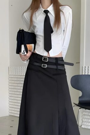 Quick Outfits, Modest Fashion Outfits Ideas Tie Crop Shirt