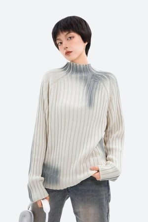 Quick Outfits, Modest Fashion Outfits Ideas Tie Dye Ribbed Sweater