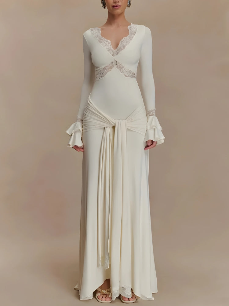 Quick Outfits, Modest Fashion Outfits Ideas Tie Front Draped Maxi Dress Quick Outfits, Modest Fashion Outfits Ideas Tie Front Draped Maxi Dress