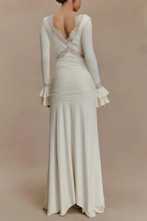 Quick Outfits, Modest Fashion Outfits Ideas Tie Front Draped Maxi Dress