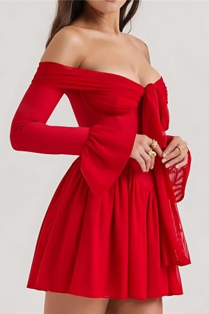 Quick Outfits, Modest Fashion Outfits Ideas Tie Front Strapless Corset Mini Dress