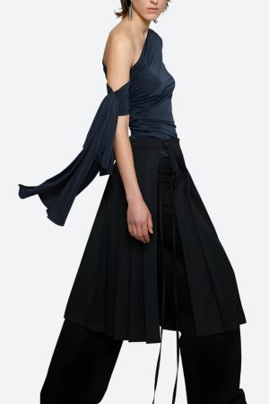 Quick Outfits, Modest Fashion Outfits Ideas Tie Shoulder Top