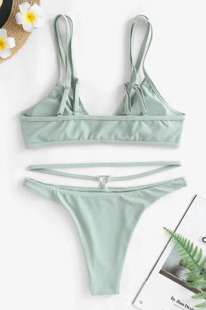 Quick Outfits, Modest Fashion Outfits Ideas Triangle Cut Out Bikini Set