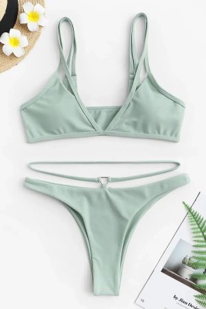 Quick Outfits, Modest Fashion Outfits Ideas Triangle Cut Out Bikini Set
