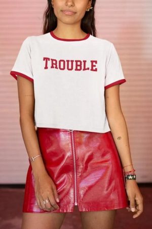 Quick Outfits, Modest Fashion Outfits Ideas Trouble Ringer Tee