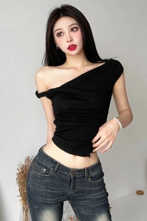 Quick Outfits, Modest Fashion Outfits Ideas Twist Strap Top