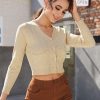 Quick Outfits, Modest Fashion Outfits Ideas V Neck Crop Cardigan