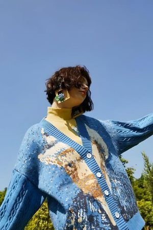 Quick Outfits, Modest Fashion Outfits Ideas Van Gogh Self Portrait Cardigan