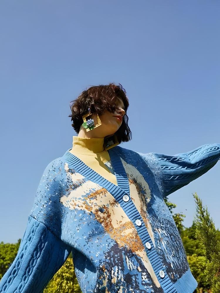 Quick Outfits, Modest Fashion Outfits Ideas Van Gogh Self Portrait Cardigan Quick Outfits, Modest Fashion Outfits Ideas Van Gogh Self Portrait Cardigan